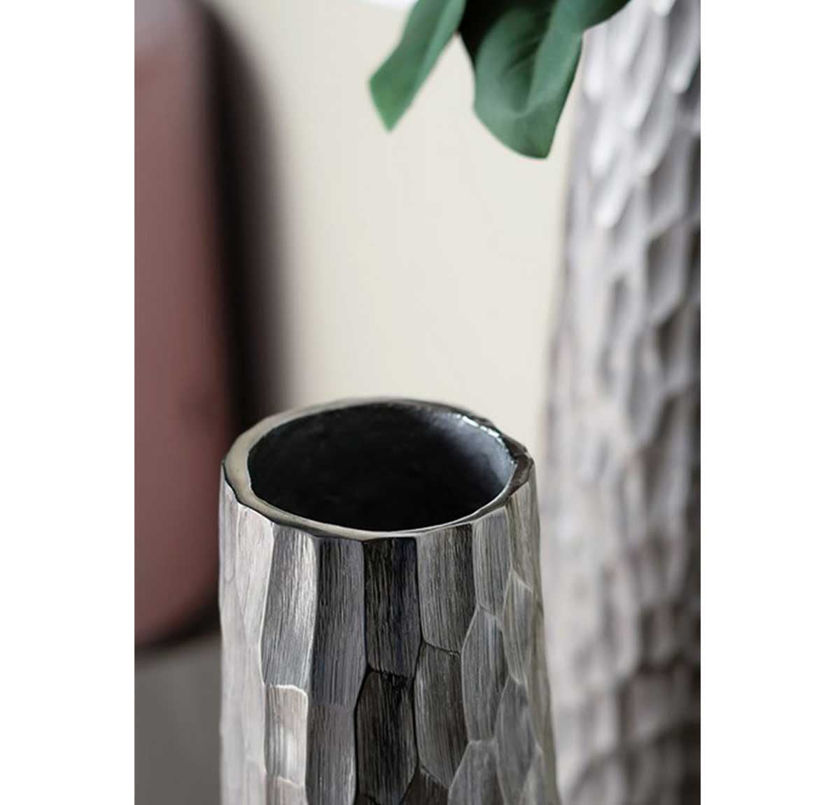 Diamond Textured Oblong Vase (49cm tall)