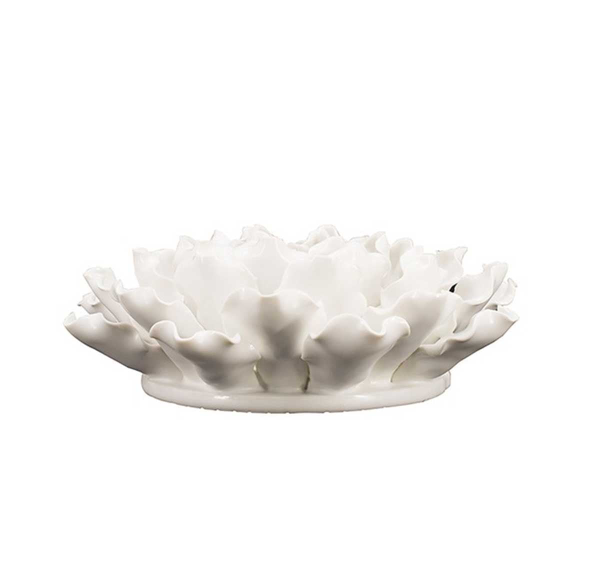 Ceramic 3D Flower Wall Hanging Decor Medium - Cream