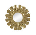Tamara Round Wall Hanging Metal Mirror - Gold | Mirrors | Home Decor