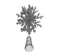Silver 3D Snowflake Christmas Tree Topper - 180mmH | Christmas Decor | Home Decor