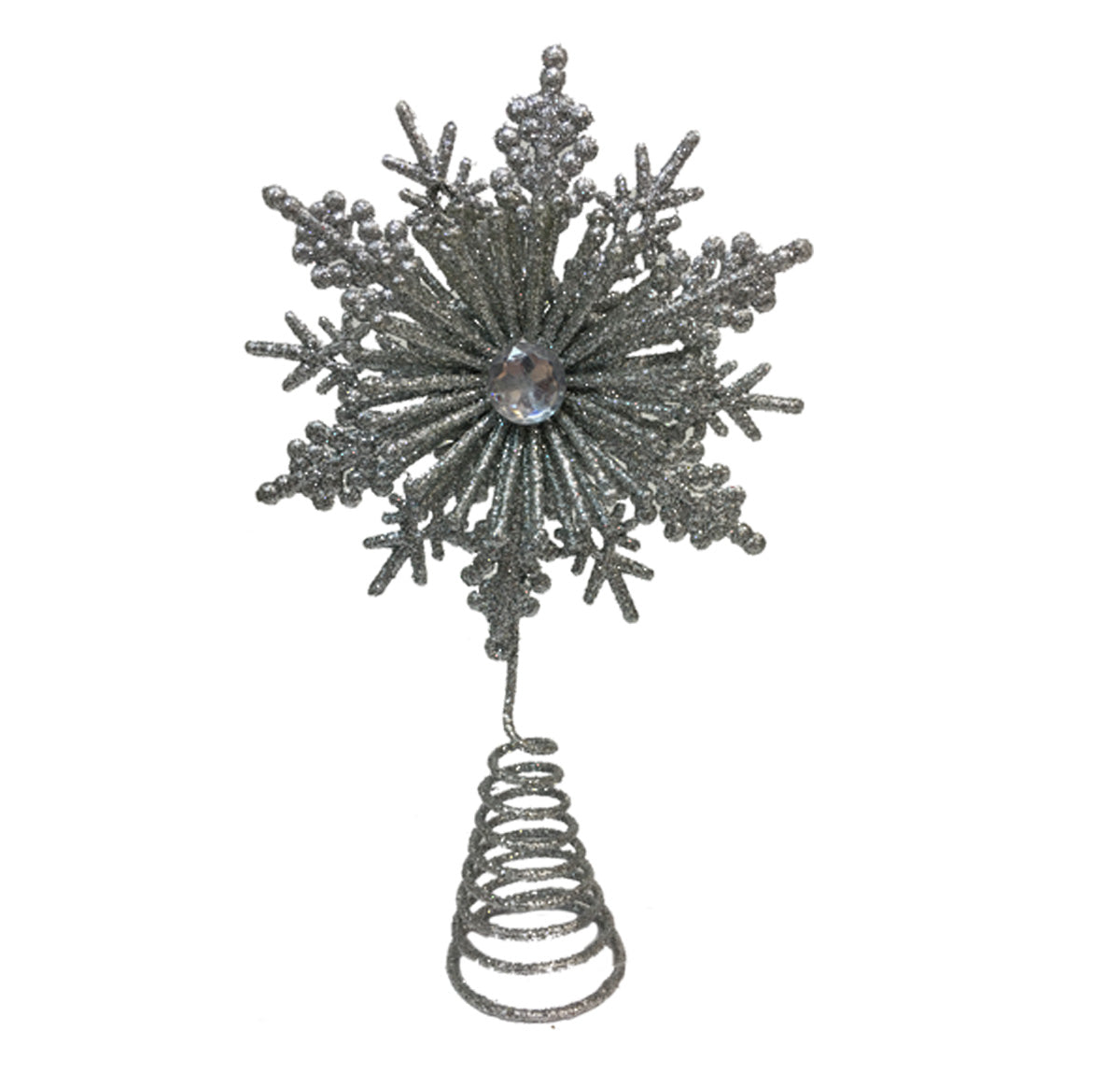 Silver Metal Snowflake Christmas Tree Topper - 230mmH | Christmas Decor | Home Decor
