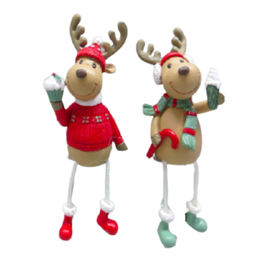 Dangling Reindeer Legs - Set of 2 - Polyresin | Christmas Decor | Mish Lifestyle