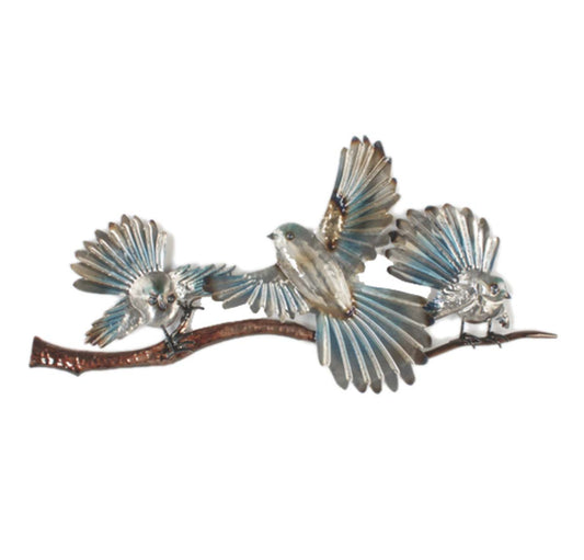Fantails on Branch Metal Art Wall Hanging | Wall Art | Home Decor