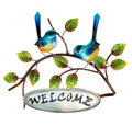 Pair of Fantails Welcome Sign - Metal Wall Hanging