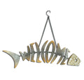 Fish Bones Welcome Sign Metal Wall Hanging | Wall Art | Home Decor