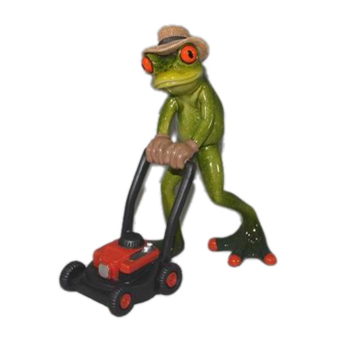 Funky Frog with Lawn Mover - Polyresin | Ornaments | Home Decor