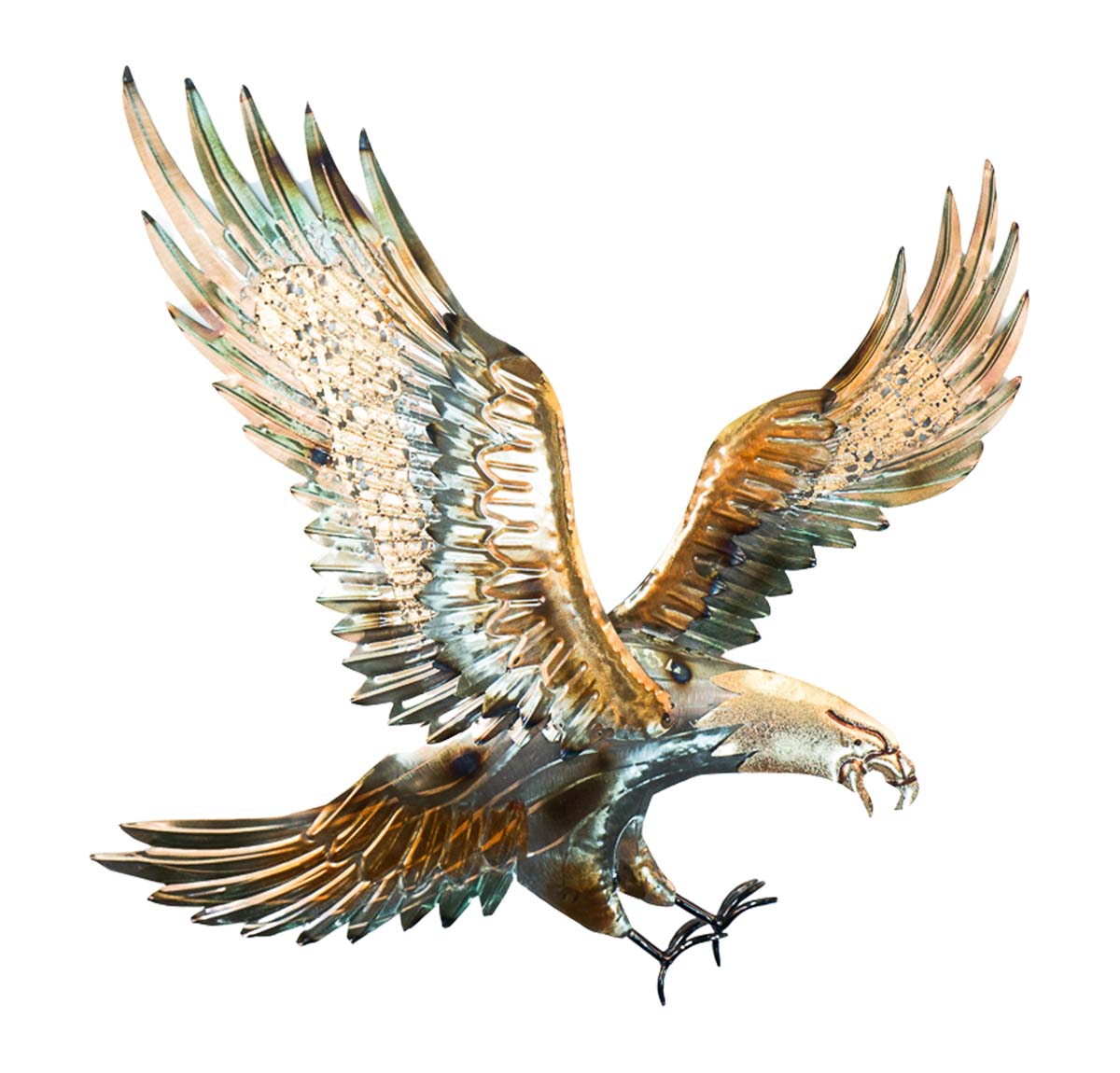 Golden Eagle Metal Art Wall Hanging - medium | Wall Art | Home Decor