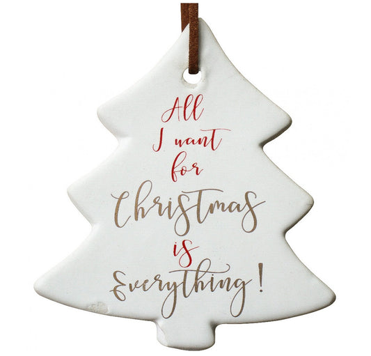 Ceramic Hanging Tree Xmas Everything - 90mmH | Accessories | Home Decor