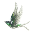 Swallow Bird Metal Art Wall Hanging - Green